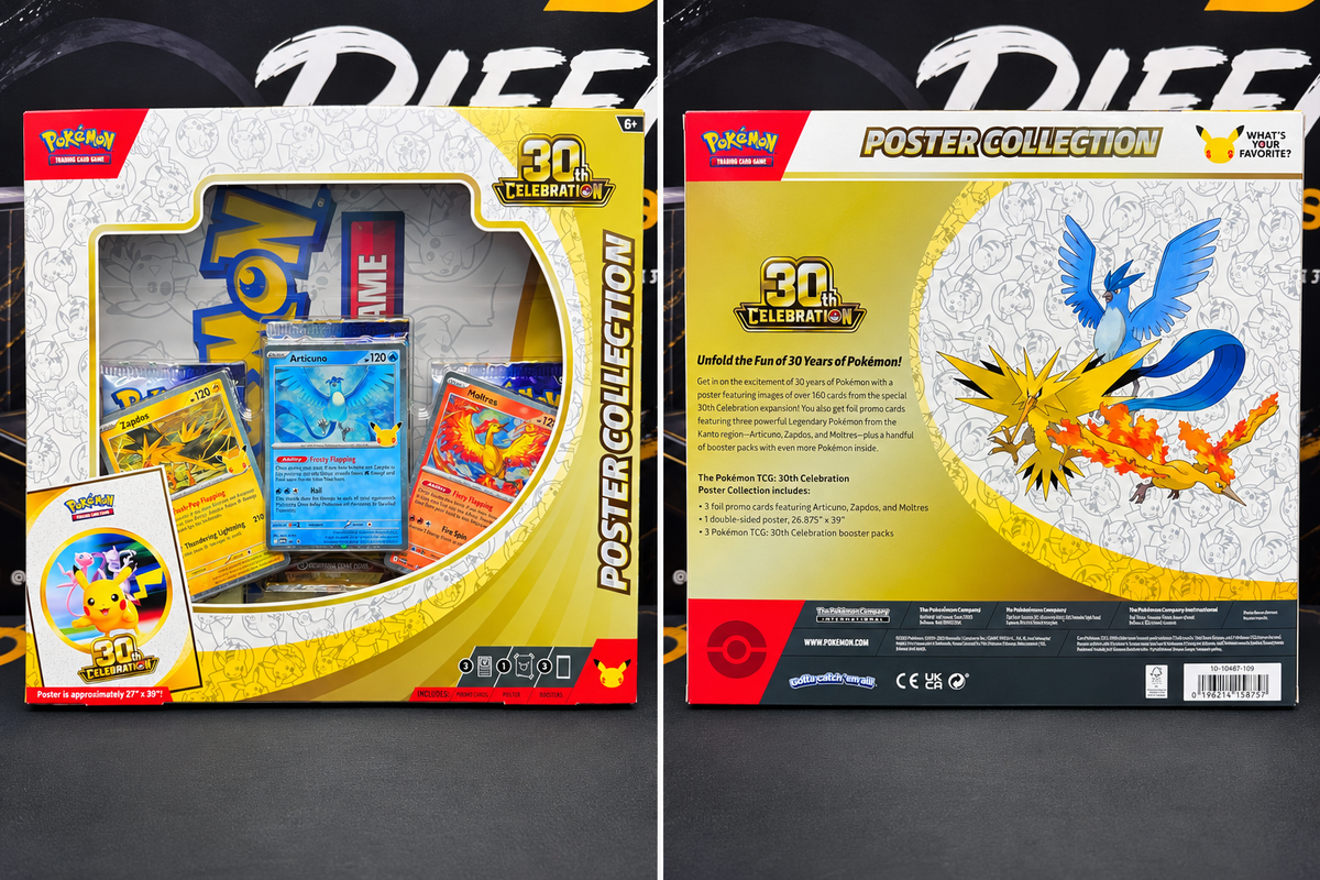 Pokémon TCG 30th Celebration Poster Collection – Sealed – Articuno, Zapdos & Moltres