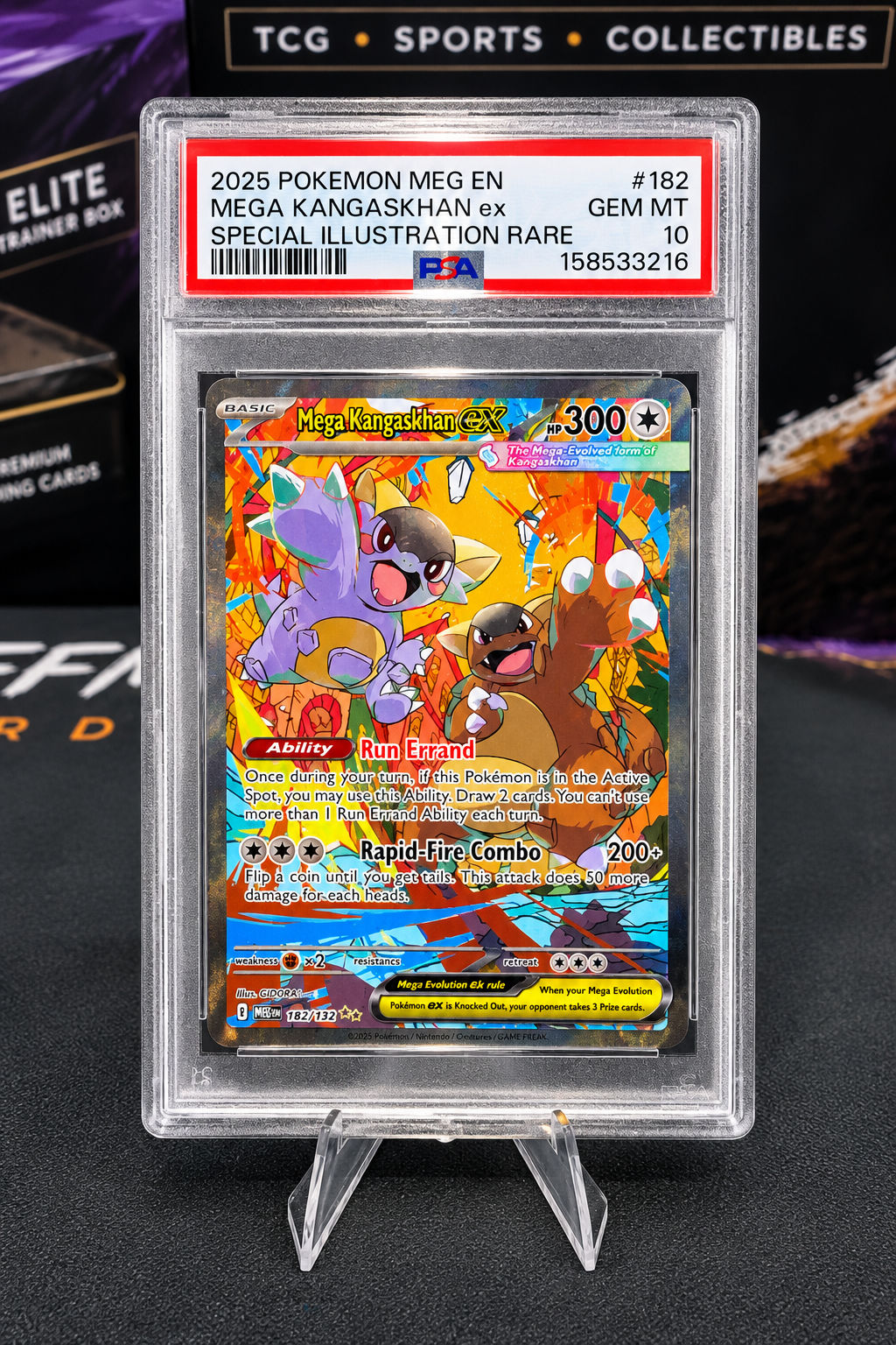 Pokémon Mega Kangaskhan ex 182/132 Special Illustration Rare – PSA 10 GEM MINT – English