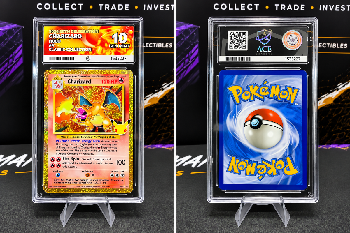 Pokémon Charizard 4/102 – 30th Anniversary Celebration – ACE 10 GEM MINT – Holo